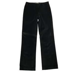 Brooks Brothers Pants Women 6 Black Velvet Dress Cotton‎ Stretch Classic USA VTG